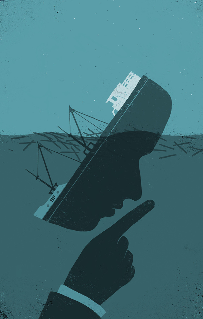 来自插画师sébastienthibault的隐喻插画