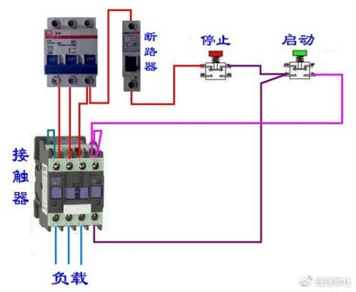 接触器实物接线图-380v220v交流接触器接线图