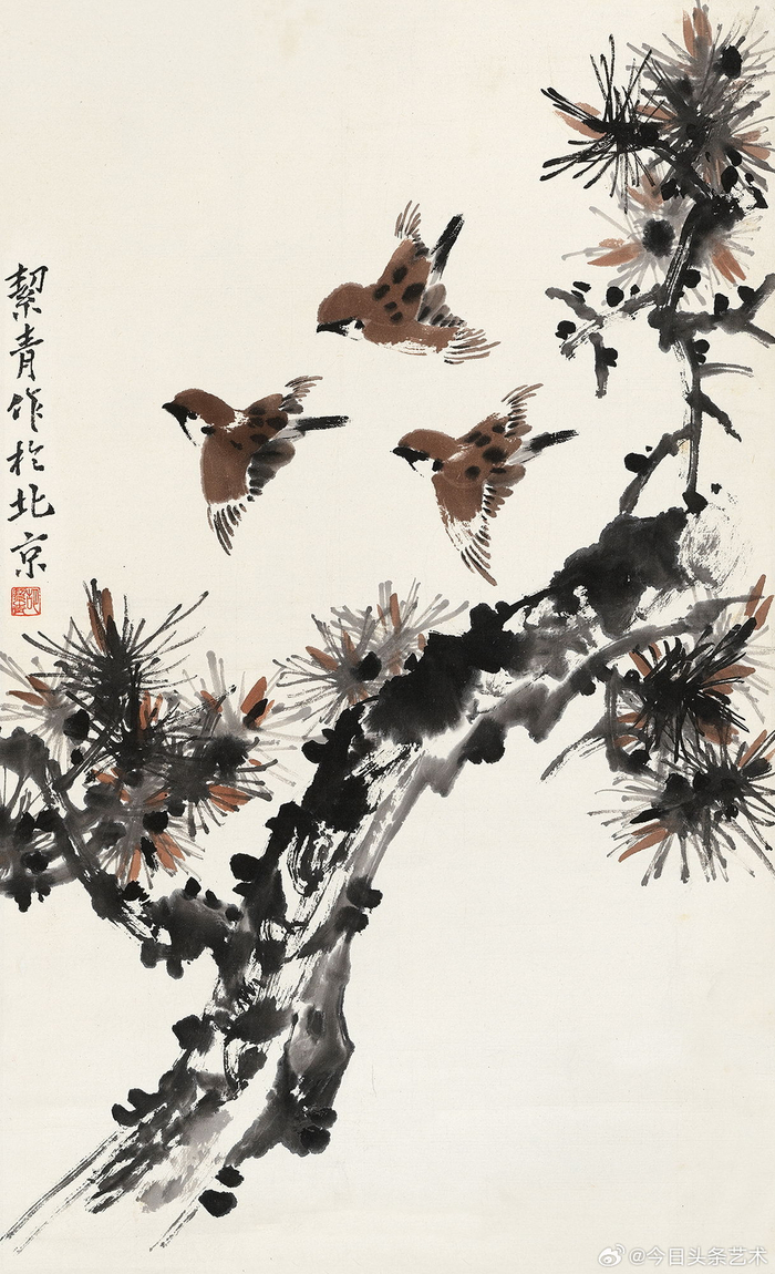 老舍夫人胡絜青花鸟画