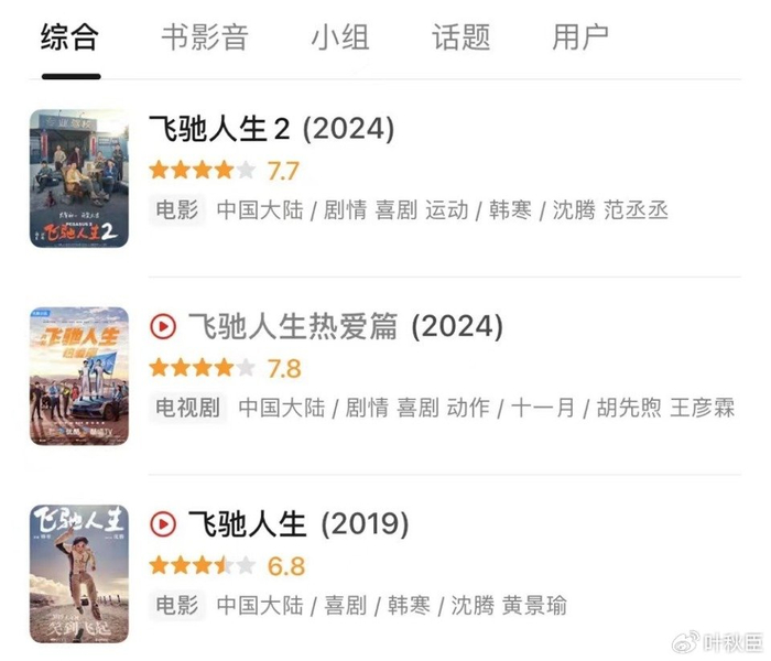 《飞驰人生热爱篇》豆瓣评分竟比韩寒电影还高,这个设计另有深意