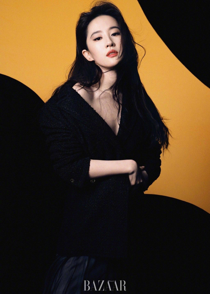 刘亦菲时尚芭莎4月刊双封面公开