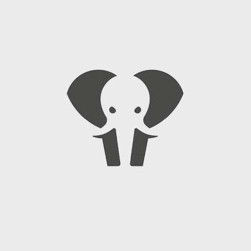 分享一组 大象 元素的图形 logo 设计灵感