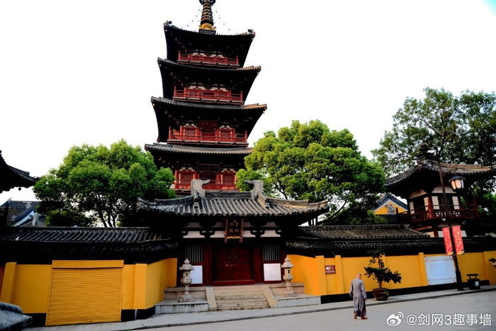 苏州寒山寺,北京天坛,洛阳白马寺,西安大雁塔,杭州三潭印月,扬州白塔
