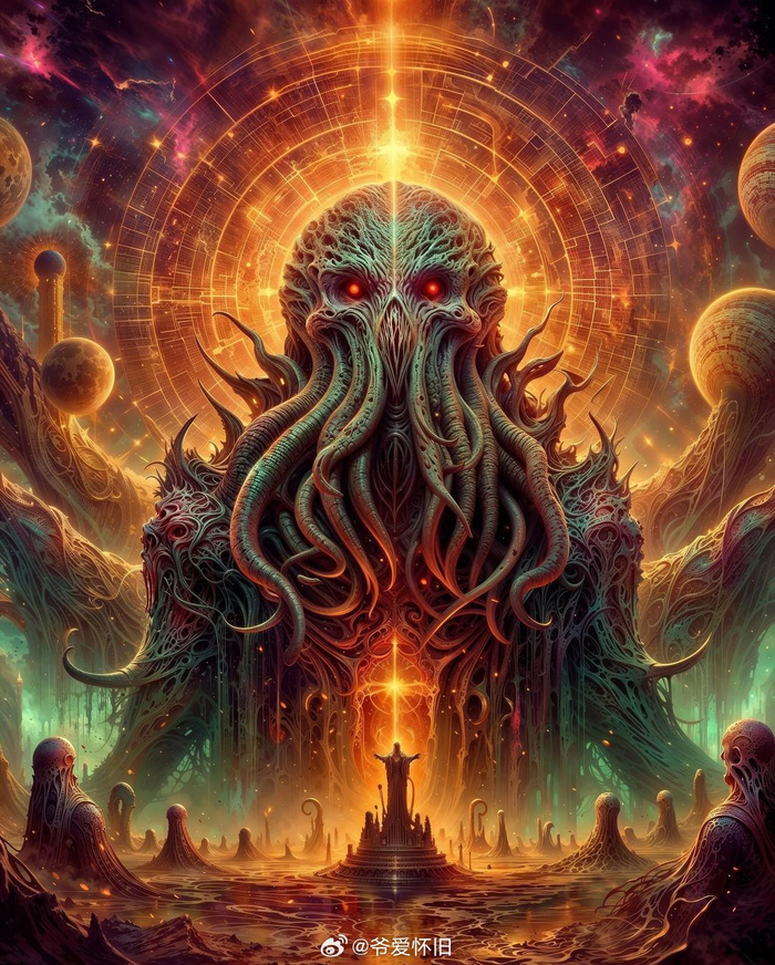 克苏鲁风格ai插画