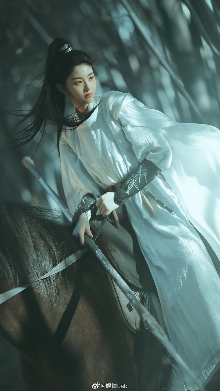 这个侠客造型也太惊艳了 银鞍照竹雾,白衣破春寒!