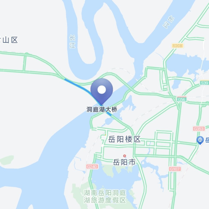 岳州洞庭湖大桥建成于2000年桥面高52米主桥长574782米全长10174米