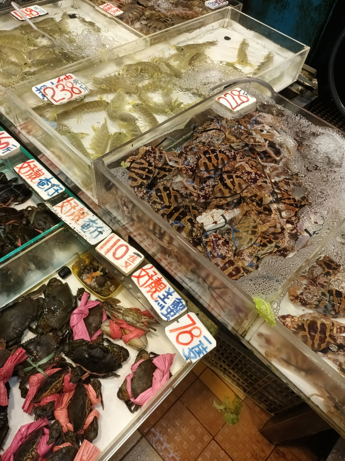 香港菜市场的海鲜