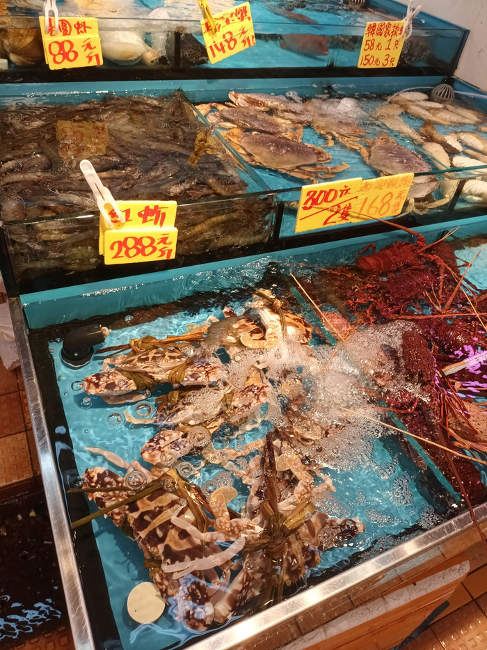 香港菜市场的海鲜