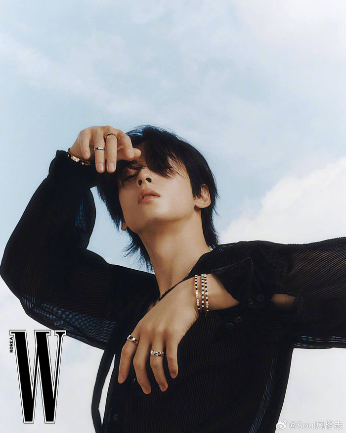 车银优 x w korea 11月刊 佩戴chaumet珠宝出镜