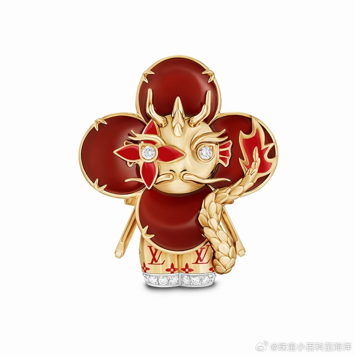 louisvuitton推出了龙年限定vivienne包含吊坠项链