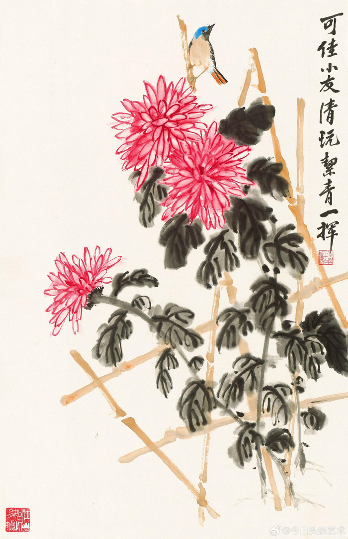 老舍夫人胡絜青花鸟画