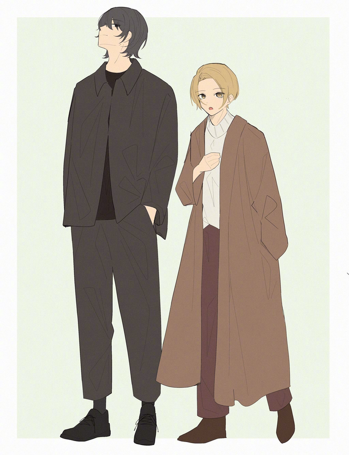 画师uzno这个身高差情侣系列图也太甜了twiuzyuzu37