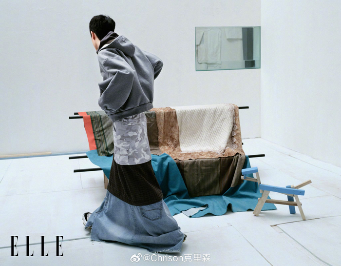 刘昊然xelle┊身穿balenciaga和loropiana登上五月刊双封面