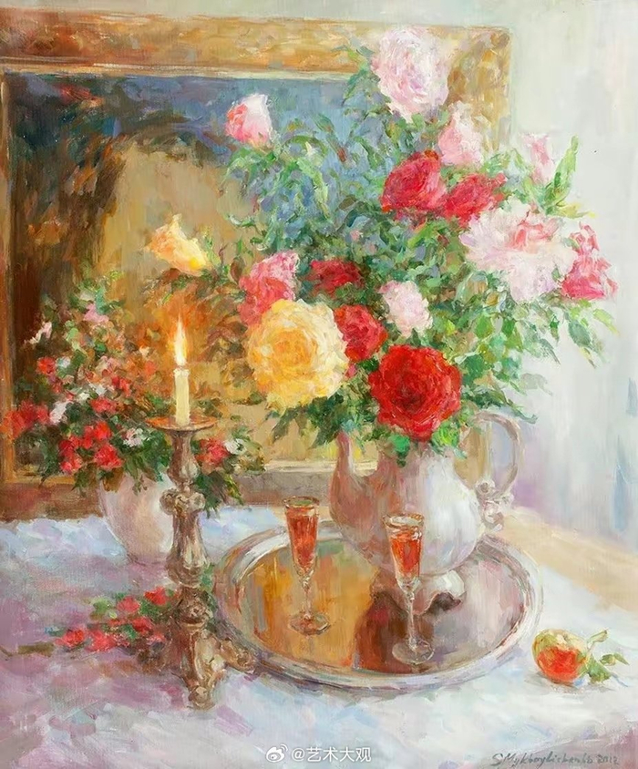 乌克兰画家mikhailenko花卉静物油画作品图集