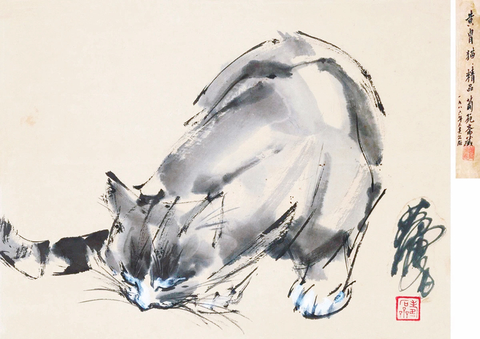 黄胄画猫欣赏！