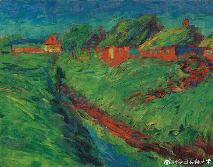 德国画家埃米尔诺尔德风景油画