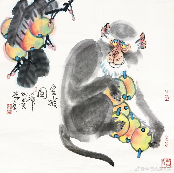 李燕画猴作品欣赏图片