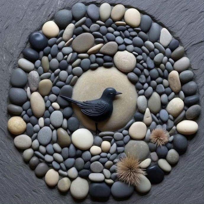 鹅卵石创意拼花图片