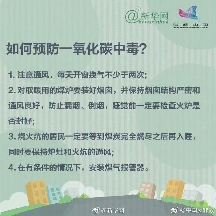 如何預防一氧化碳中毒?中毒後如何科學快速地施救?戳圖↓↓__財經頭條