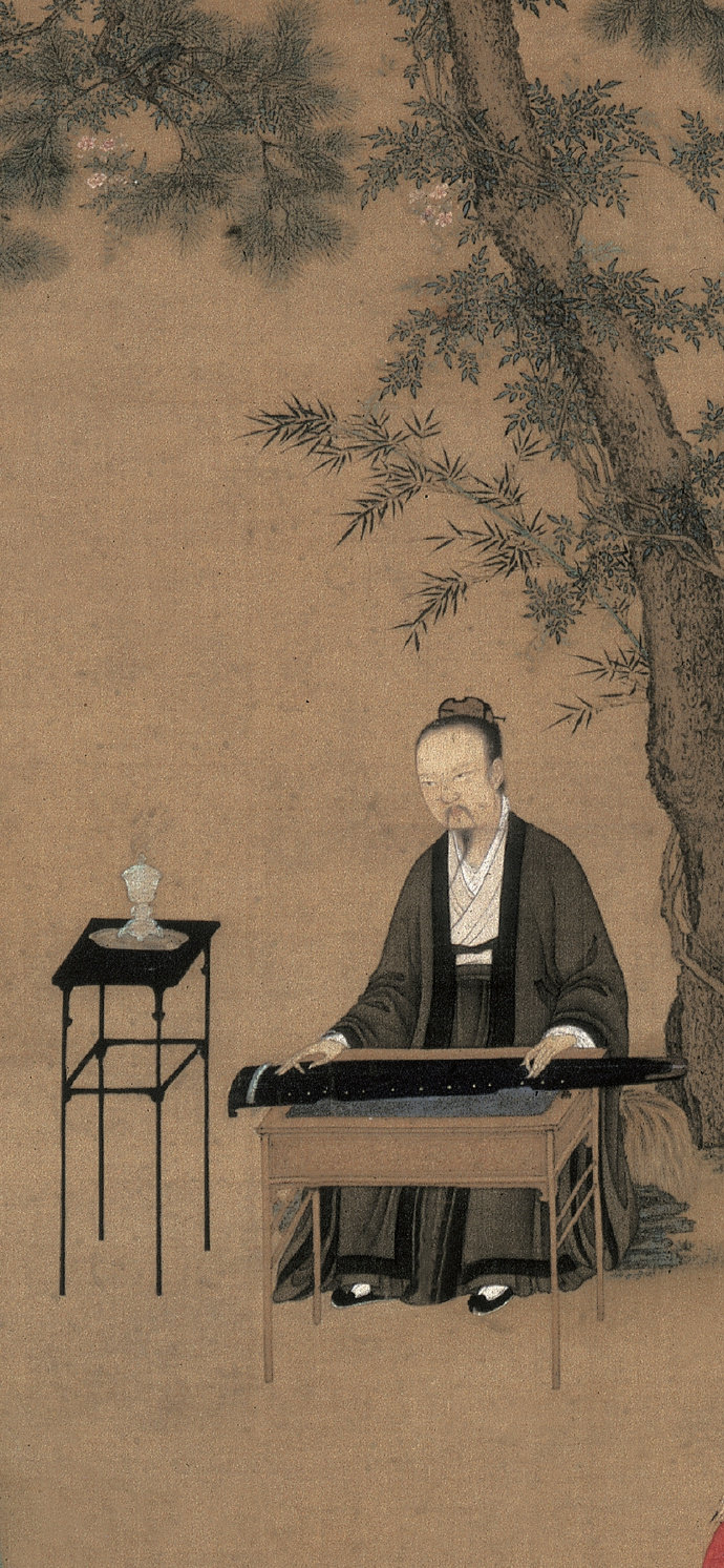 宋 赵佶 听琴图