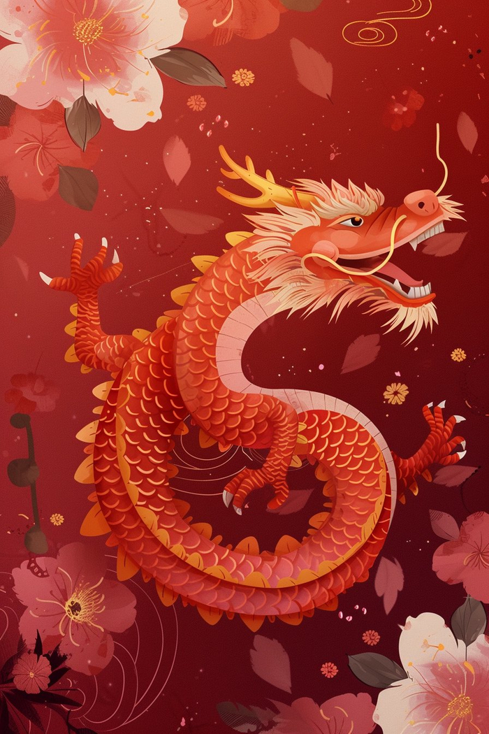 财神爷和吉祥龙,手机壁纸来了!