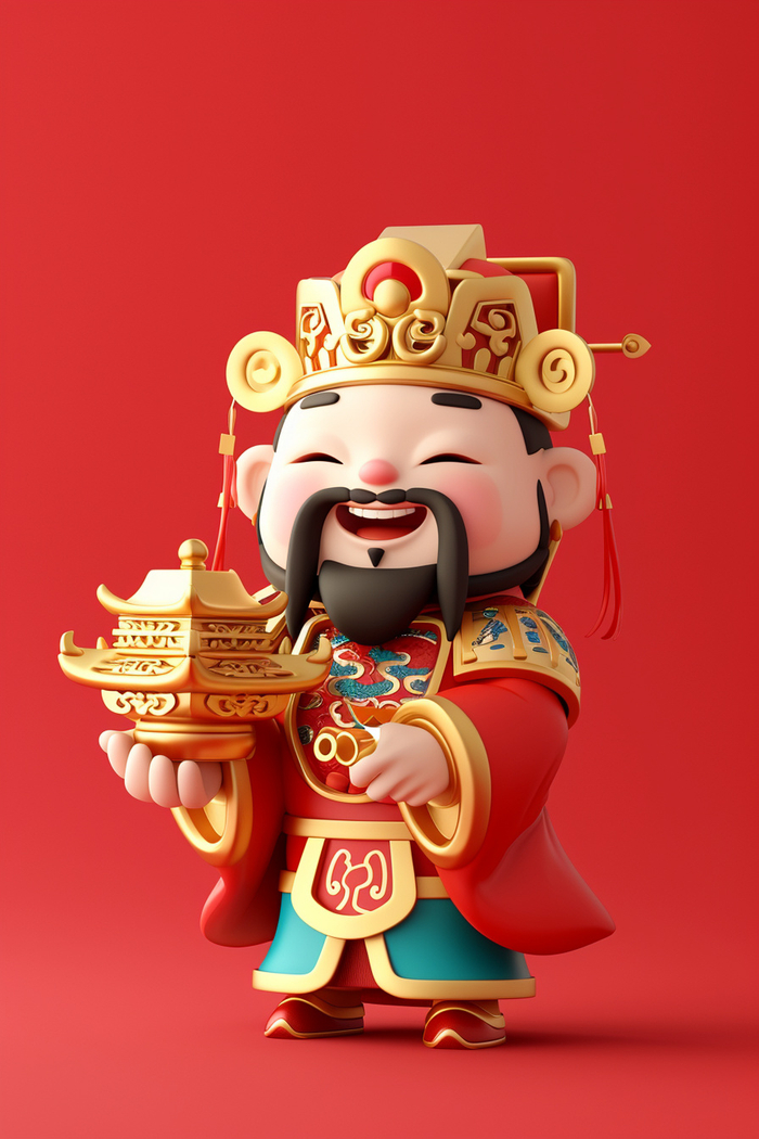 财神爷和吉祥龙,手机壁纸来了!