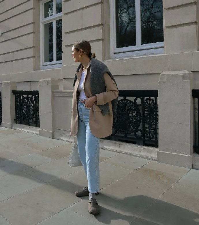 英国时尚博主日常简约穿搭