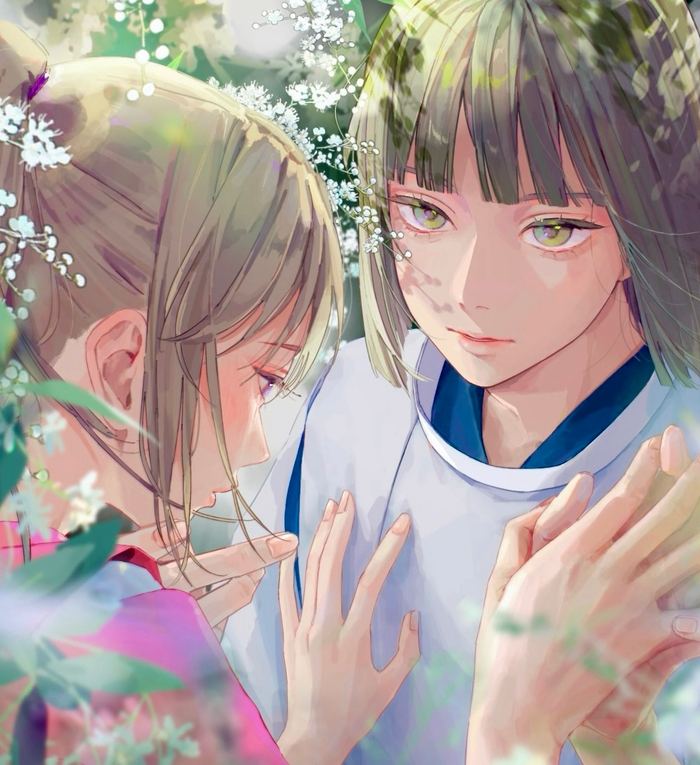 千寻白龙 也是童年磕过的初代cp 画的好绝美 白龙的占有欲🈶️