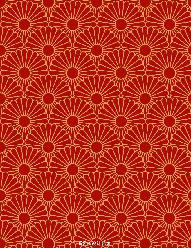 中国图案喜庆纹理一组