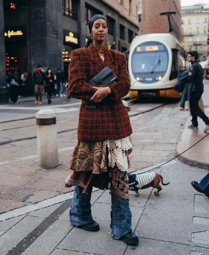 米兰时装周潮人穿搭街拍