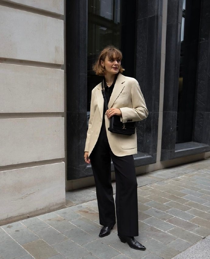 英国时尚博主日常简约穿搭