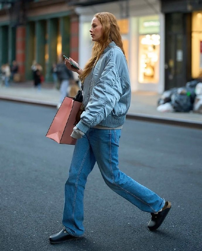 纽约街头长腿模特穿搭街拍