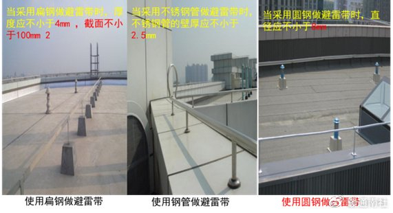 引下线的连接与标识:焊接牢固,焊缝饱满,安装平整,标识清楚,外形美观.