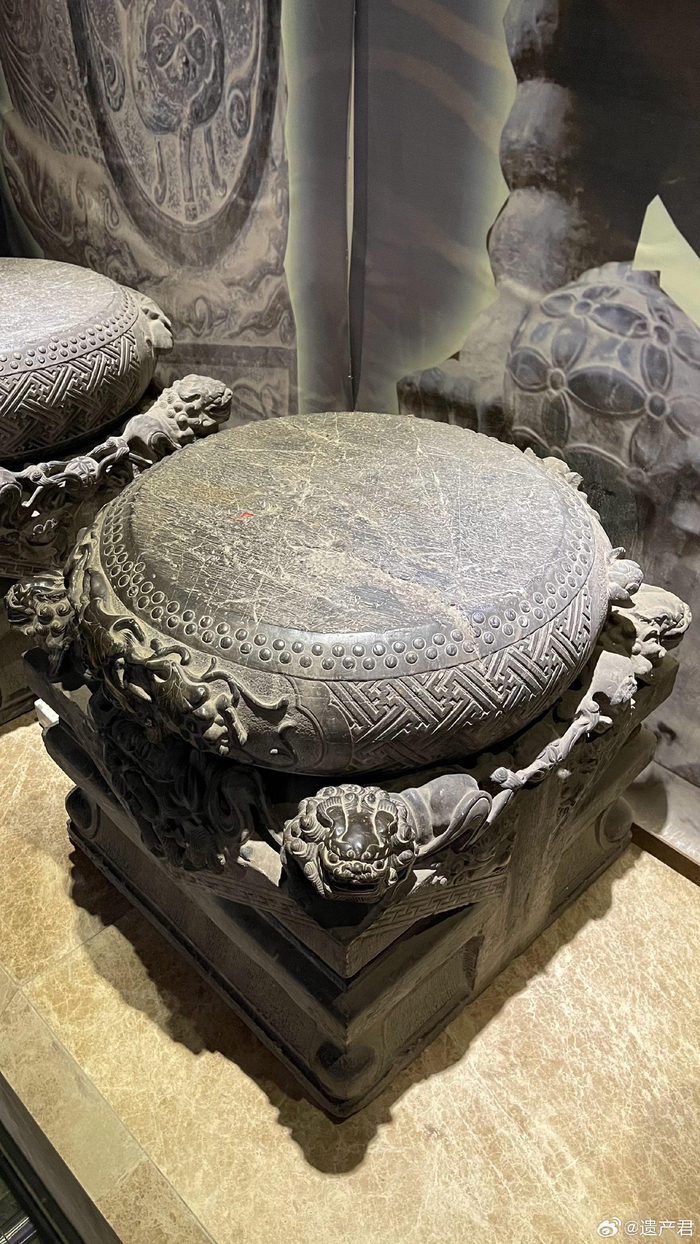 韩城文庙(韩城博物馆)收藏的4件清代石雕柱础