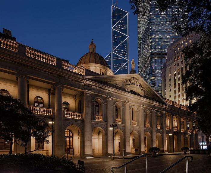 香港终审法院大楼,1912年建成,建筑风格为新古典主义