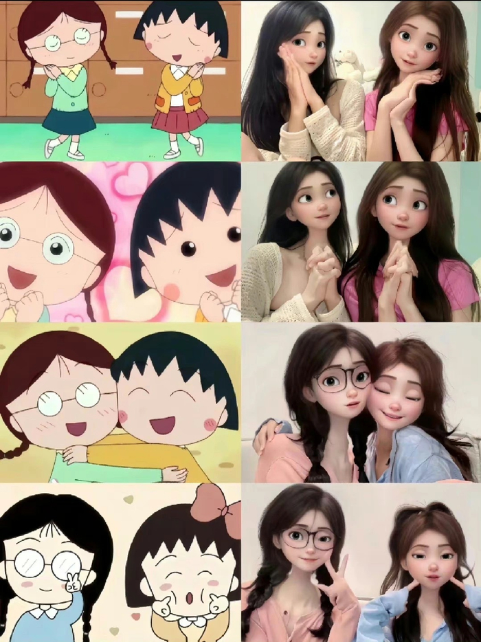 超全的卡通拍照姿势 真的太爱啦!