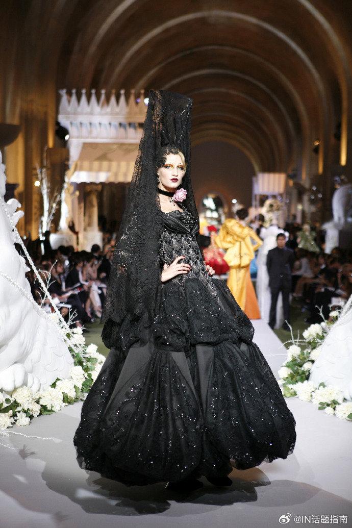 dior 2007秋冬高定黑纱新娘礼服,特别美丽,博物馆典藏古董