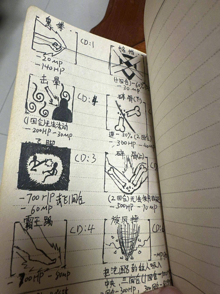 网友突然翻到初中自己画的游戏本