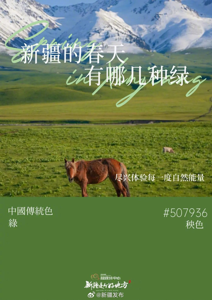 春天来了禁止蕉绿来看看新疆的治愈绿01绿色是春天最好的文案