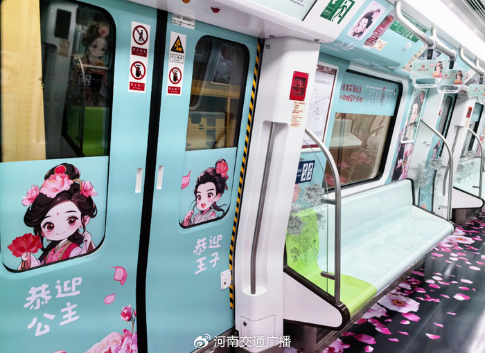 牡丹花开在了洛阳地铁上|牡丹|车厢|专列_新浪新闻