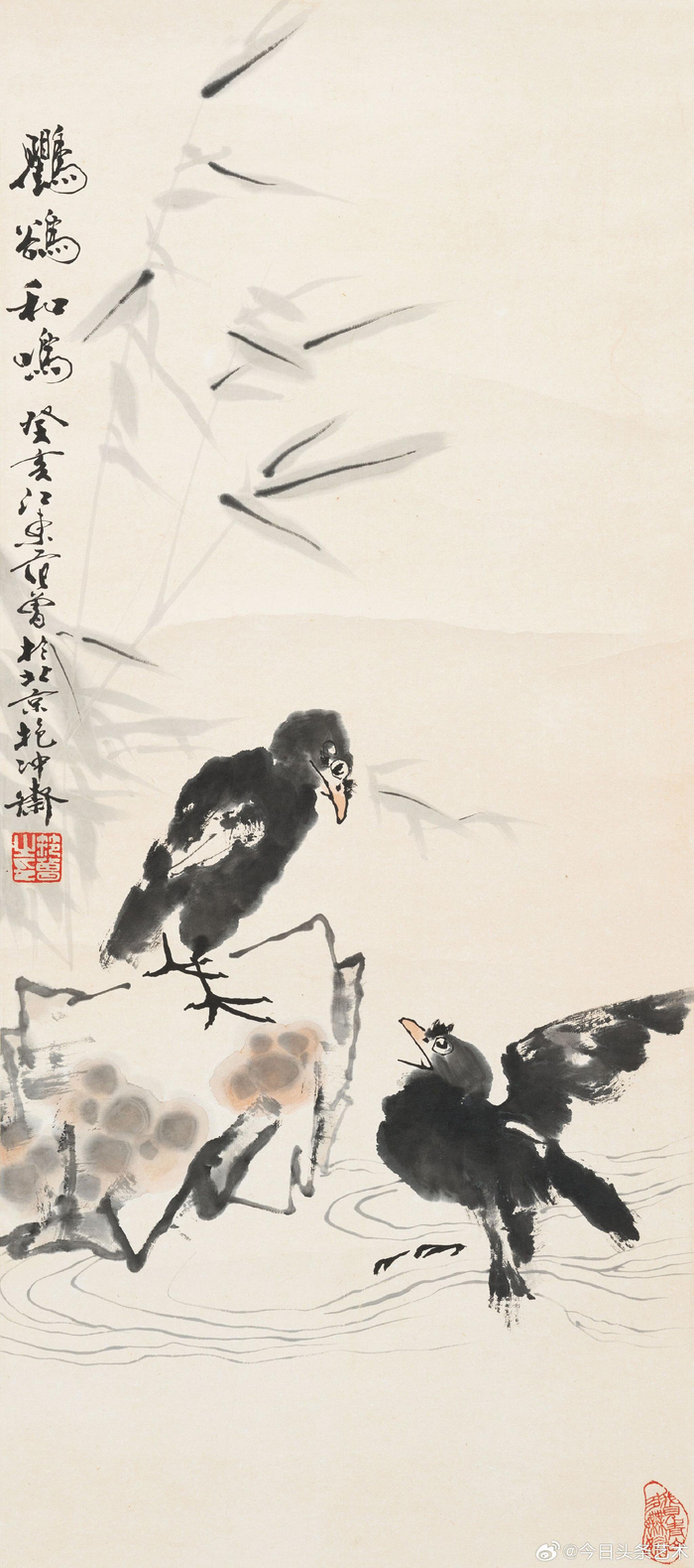 画家范曾花鸟画