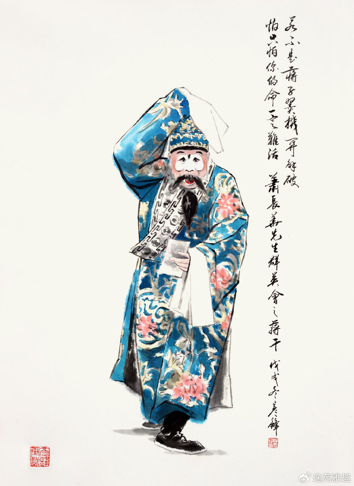 【作品赏析】杜彦锋戏曲画韵:水墨丹青映梨园,国粹风华传千古