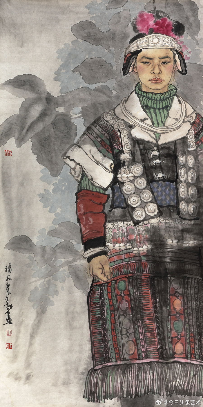画家刘泉义人物画
