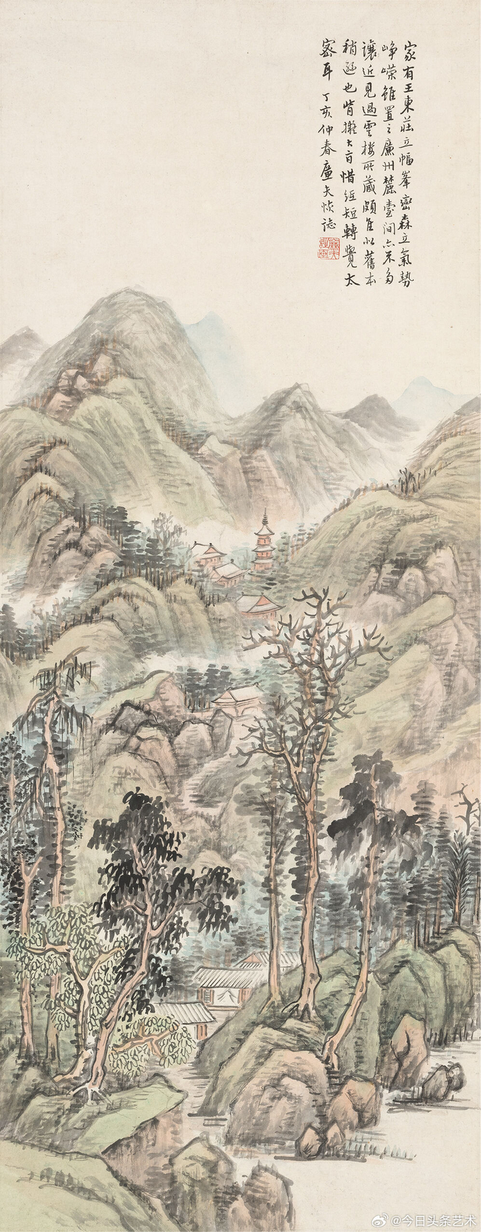 画家陆恢山水画