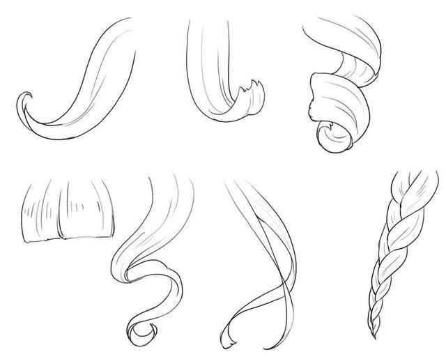 教你如何画出简单又漂亮的头发!