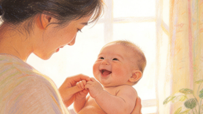 一个宝宝，若是幸福，大多会有3个特征