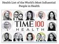 邓宏魁等学者评选为美国TIME 2025年全球健康领域最具影响力人物