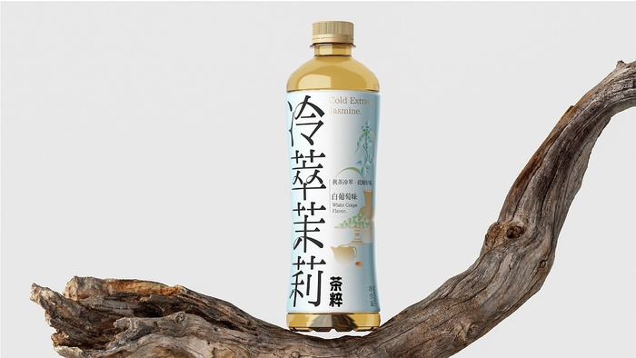 今麦郎丨冷萃茶自然纯粹茶饮瓶型瓶标饮料饮品包装设计清新雅致!