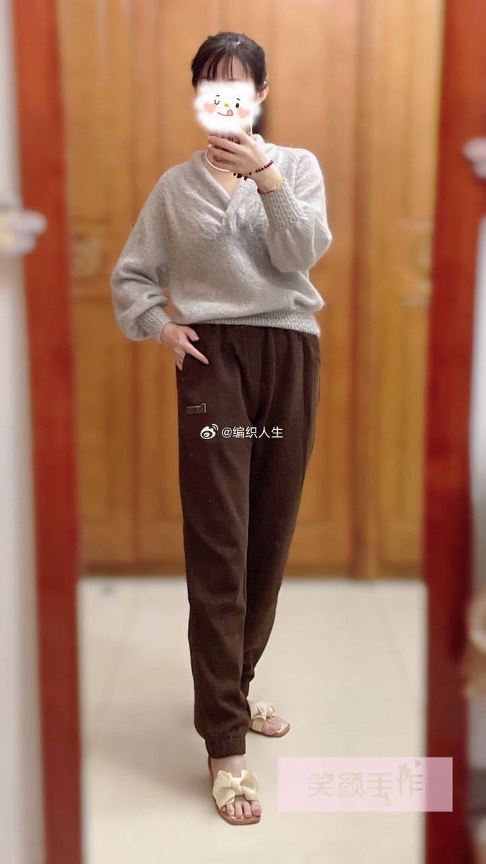 笑颜手作云马叠领毛衣文字教程来了希达出处编织人生论坛