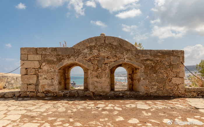威尼斯人在克里特岛雷西姆诺(rethymno)修建的城堡遗址